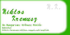 miklos krenusz business card
